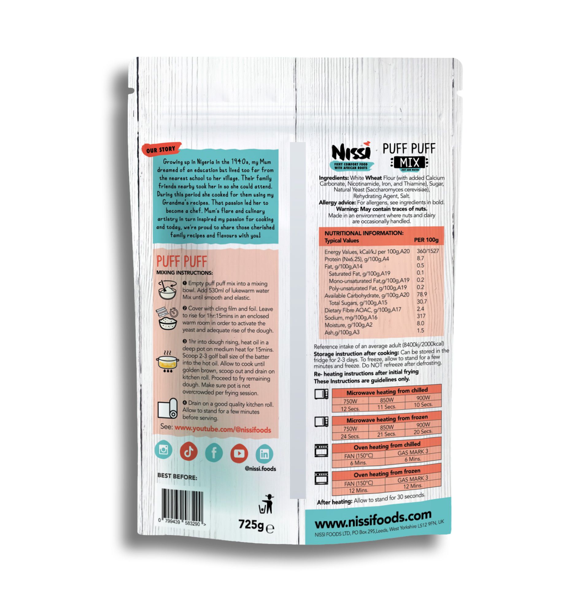 NISSI Puff Puff Mix 725g - Image 3